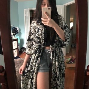 Free People Crochet Detail Kimono